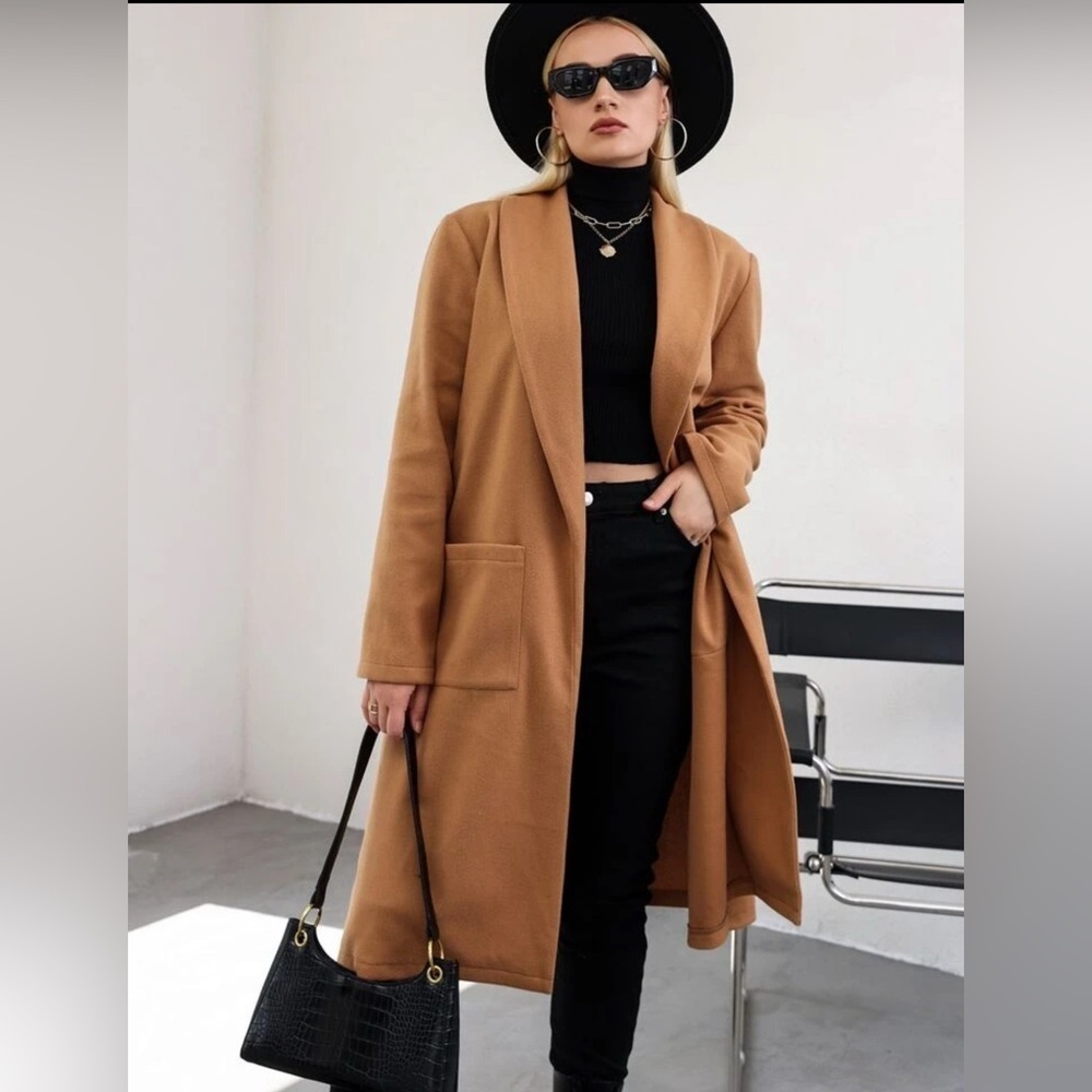 SHEIN Tan Trench Coat